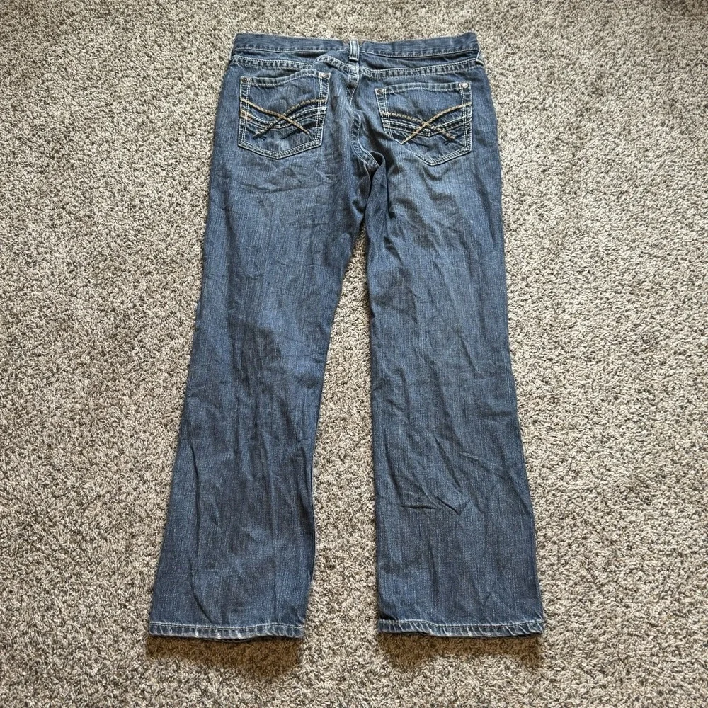 Ariat Jeans M5 Low Rise Straight Leg Fit Buffalo Nickle Men's 34x32 Whiskers Y2K